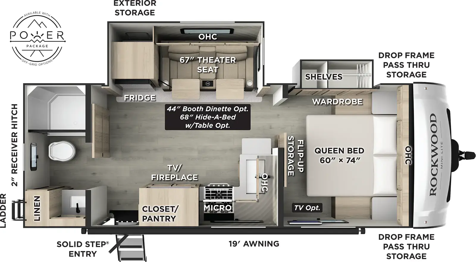 2026 Rockwood Mini Lite 2511S Floorplan - Forest River RV